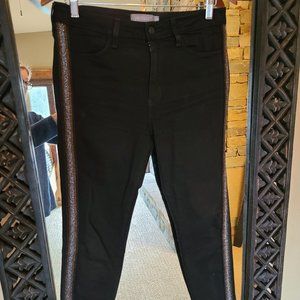 Just USA side stripe black jeans